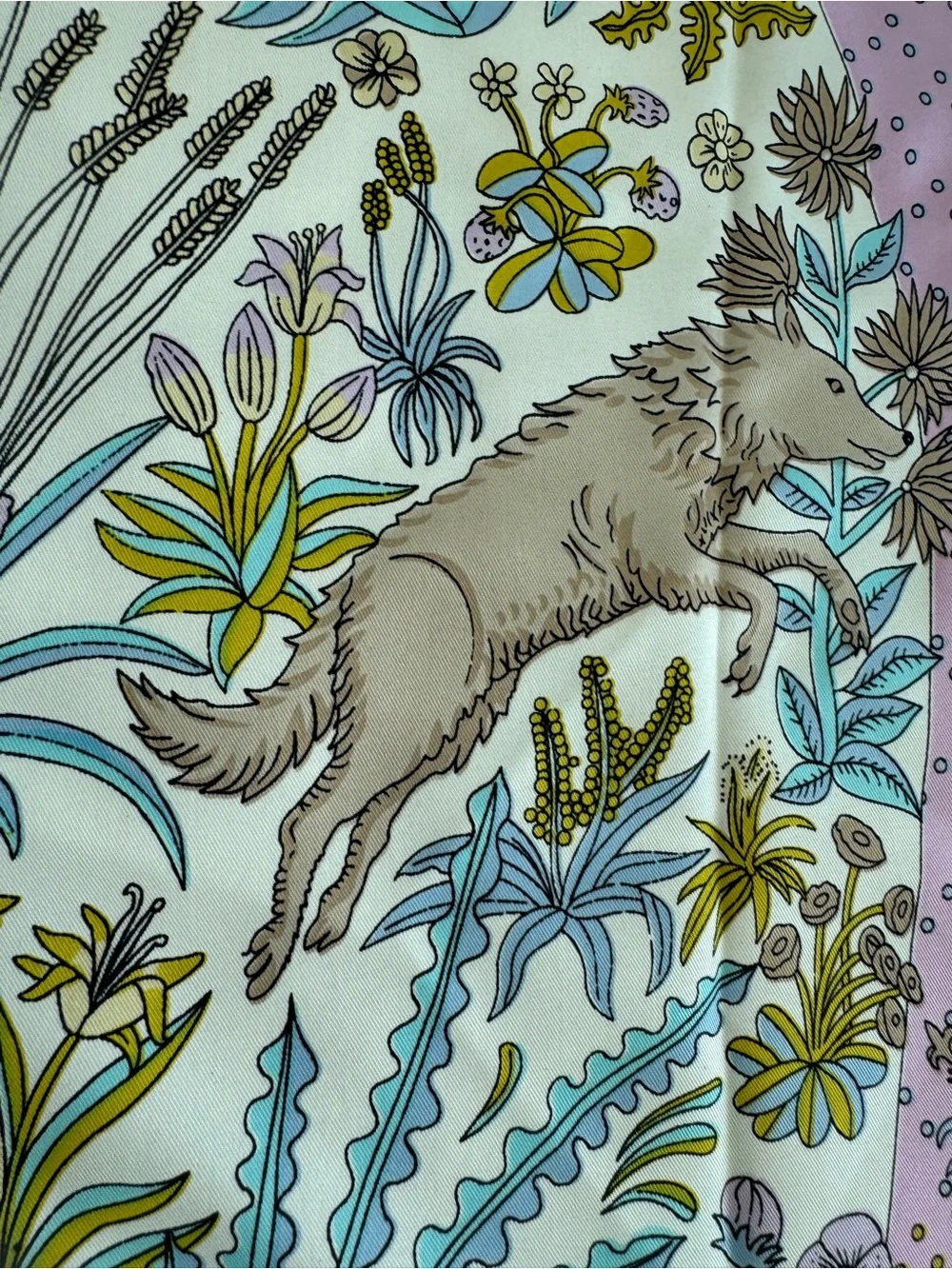 Designer-style 90cm Silk Scarf